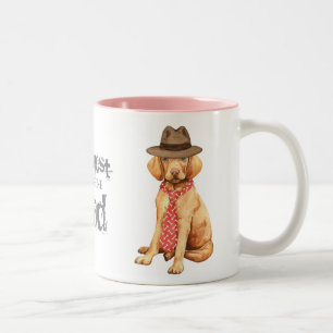 Tasse 2 Couleurs Vizsla Papa