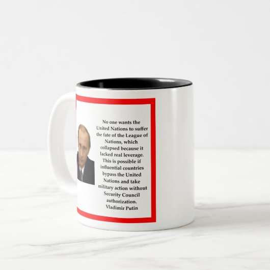 Tasse 2 Couleurs Vladimir Poutine (Devant gauche)