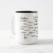 Tasse 2 Couleurs vocabulaire français de Proust (Devant gauche)