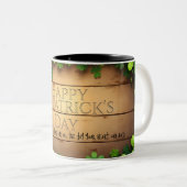 Tasse 2 Couleurs Vœux chanceux de la Saint-Patrick 🍀 (Devant droit)