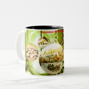 Tasse 2 Couleurs Vœux de Noël Maman
