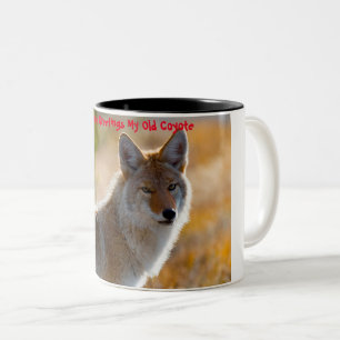 Tasse 2 Couleurs Vœux de Noël Mon Vieux Coyote