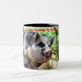 Tasse 2 Couleurs voeux de Noël Mon vieux garçon (Centre)