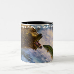 Tasse 2 Couleurs Vœux de Noël Papa Chasseur-Cueilleur