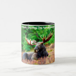Tasse 2 Couleurs Vœux de Noël Papa Chasseur-Cueilleur