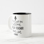 Tasse 2 Couleurs Voici à quoi ressemble un enseignant anglais génia (Devant gauche)