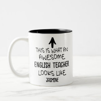 Tasse 2 Couleurs Voici à quoi ressemble un enseignant anglais génia