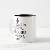 Tasse 2 Couleurs Voici à quoi ressemble un super professeur de biol (Devant gauche)