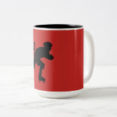 Tasse 2 Couleurs Voici comment je roule, Roller Derby skate (Devant droit)