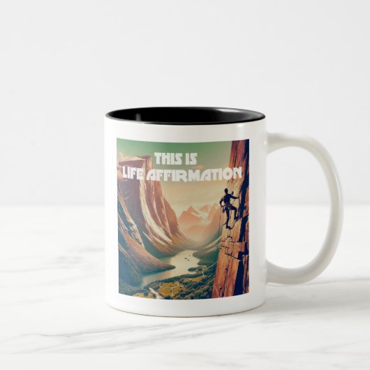 Tasse 2 Couleurs Voici Life Affirmation Rock Escalade (Droit)