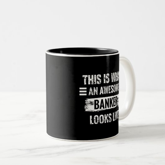 Tasse 2 Couleurs Voilà À Quoi Ressemble Un Bancaire Génial (Devant droit)