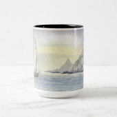 Tasse 2 Couleurs Voile Paysage Bateau Peinture Anniversaire Café Mu (Centre)