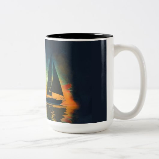 Tasse 2 Couleurs Voilier du baba 35 (Droit)
