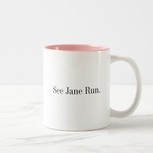 Tasse 2 Couleurs Voir la Jane courir., www.PunditSchool.com Deux-a (Droit)