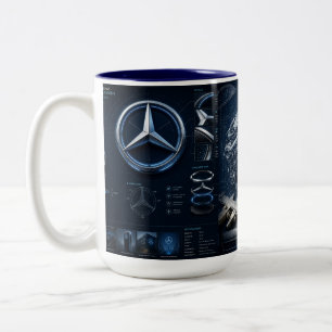 Tasse 2 Couleurs Voiture de conception Blueprint automobile de luxe