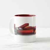 Tasse 2 Couleurs Voiture de course (Devant gauche)