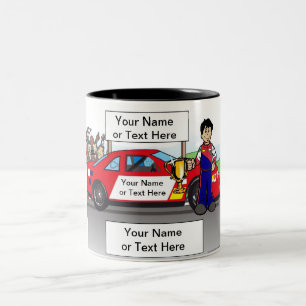 Tasse 2 Couleurs Voiture de course personnalisée, Voiture Stock - H