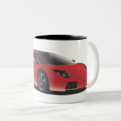 Tasse 2 Couleurs Voiture de sport (Devant droit)