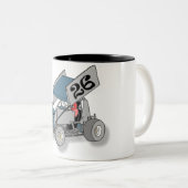 Tasse 2 Couleurs Voiture de sprint (Devant droit)