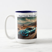 Tasse 2 Couleurs Voiture de style Trans Am bleu classique (Gauche)