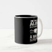 Tasse 2 Couleurs Voiture Mécanique Guy Garage 20 (Devant droit)