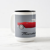 Tasse 2 Couleurs Voiture Thunderbird Classique (Devant gauche)