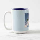 Tasse 2 Couleurs Volage vert dans le ciel bleu profond (Gauche)