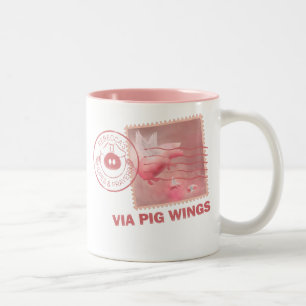 Tasse 2 Couleurs Voler Cochon Postage-Livrer Vous-Même
