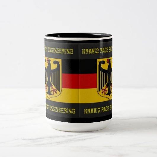 TASSE 2 COULEURS VOLEZ VOTRE DESIGN DE RACING ALLEMAND  (Centre)