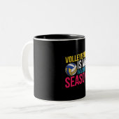 Tasse 2 Couleurs Volleyball Is My Favorite Season (Devant gauche)