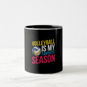 Tasse 2 Couleurs Volleyball Is My Favorite Season (Centre)