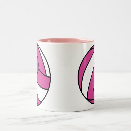 Tasse 2 Couleurs Volleyball rose (Centre)