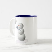 Tasse 2 Couleurs Volleyball Snowman (Devant gauche)