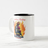Tasse 2 Couleurs Volunteer Firefighter Funny Saying (Devant gauche)