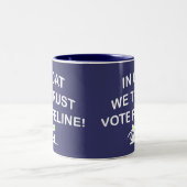 Tasse 2 Couleurs Vote Chat avec texte blanc (Centre)