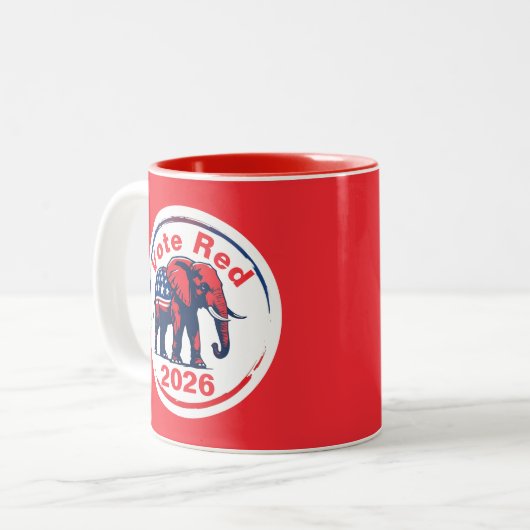Tasse 2 Couleurs Vote Red 2026 (Devant gauche)