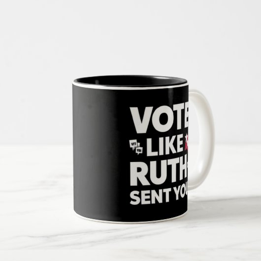 Tasse 2 Couleurs voter comme ruth vous a envoyé (Devant droit)