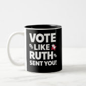 Tasse 2 Couleurs voter comme ruth vous a envoyé (Gauche)
