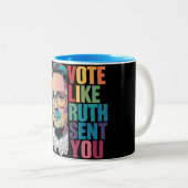 Tasse 2 Couleurs Votez Comme Ruth Vous A Envoyé (Devant droit)