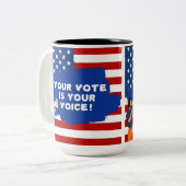 Tasse 2 Couleurs Votez votre voix (Devant gauche)