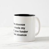 Tasse 2 Couleurs Votre absence (Devant droit)