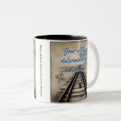 Tasse 2 Couleurs Votre attitude détermine votre direction. (Devant droit)