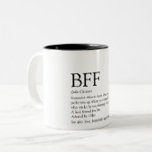 Tasse 2 Couleurs Votre BFF Définition Meilleur Ami Amusant Moderne (Devant gauche)
