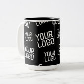 Tasse 2 Couleurs Votre conception ou logo d'entreprise | Placement  (Devant gauche)