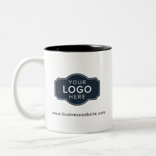 Tasse 2 Couleurs Votre logo d'entreprise et site web personnalisé