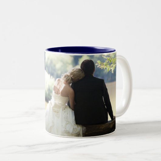 Tasse 2 Couleurs Votre photo (Devant droit)