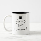 Tasse 2 Couleurs Votre Seule Limite Votre Citation Mind Monogramme (Gauche)