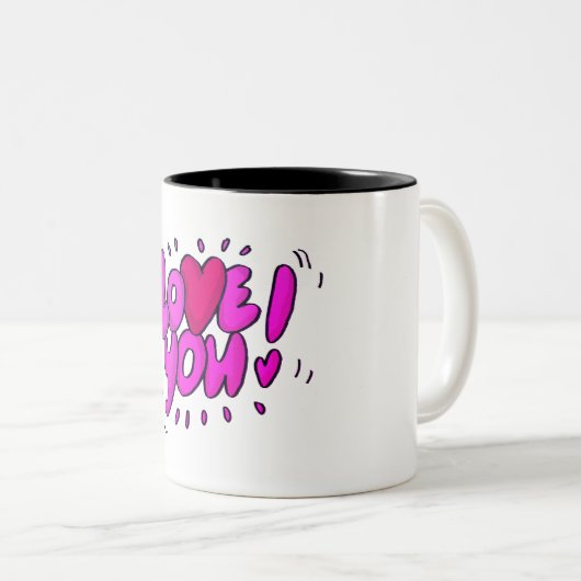 Tasse 2 Couleurs Vous aimez (Devant droit)