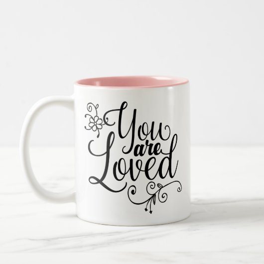 Tasse 2 Couleurs Vous êtes aimés (Gauche)