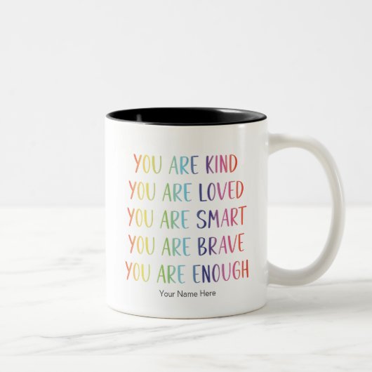 Tasse 2 Couleurs Vous Êtes Amusé Amusant Arc En Ciel Affirmations P (Droit)